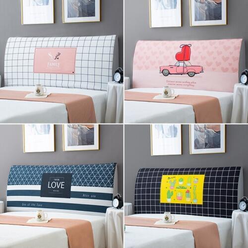 Nordic Style Bed Head Cover Full Enclosed Elastic Dust-proof Bed Head Cover/ Protective Cover