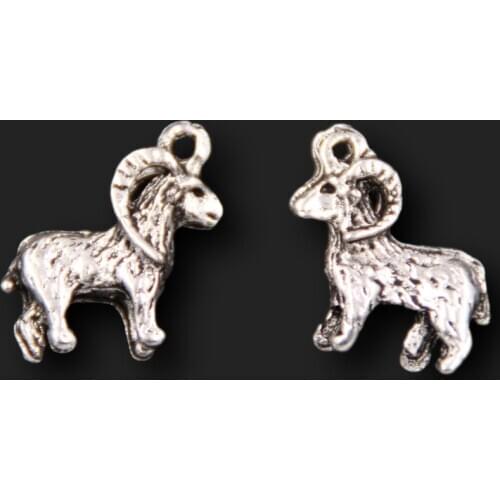 10pcs Antique Silver Color Goats Charm Animal Pendants DIY Bracelet Necklace Jewelry Making 19*20mm A176