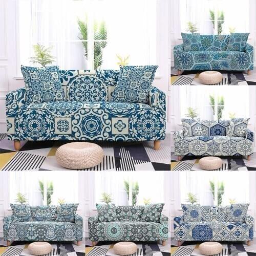 Bohemian Vintage Flower Pattern Stretch Sofa Cover for Living Room Sofa Couch Protective Cover Single Love Seat Sofa Slipcover