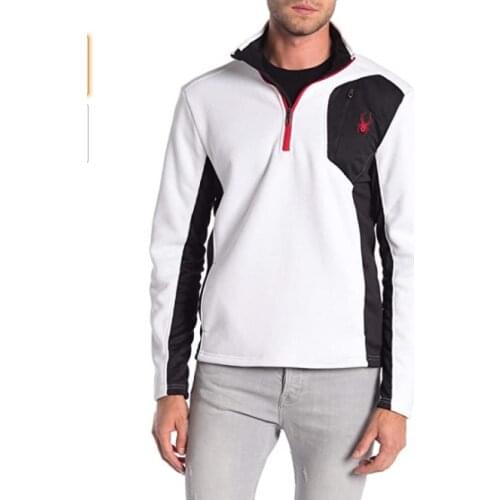 Spy*er Mens Fishing Shirts Mens Active Dry-Fit Quarter Zip Long Sleeve Outdoor Athletic Performance Pullover USA Size