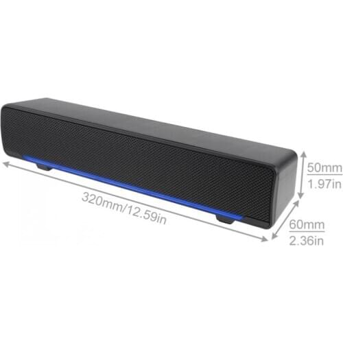 SADA V-196 Bluetooth Strip Speaker Wireless Desktop Multi-media Sound Bar with Dual Speaker DSP and Mixing Sound