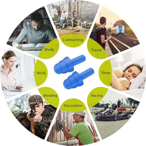 10 Pairs Silicone Ear Plugs Ear Protector Anti Noise Snore Comfortable Sleeping Earplugs For Noise Reduction Sound Insulation
