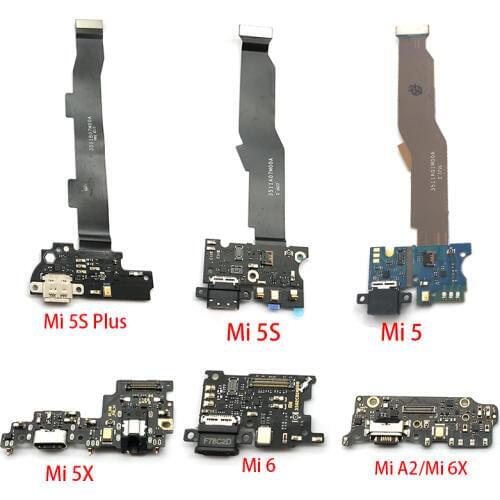USB Charging Port Charger Board Flex Cable For Xiaomi Mi A1 A2 5 Mi5 Mi6 5S Plus Note 2 5X 6X Dock Plug Connector With Micro