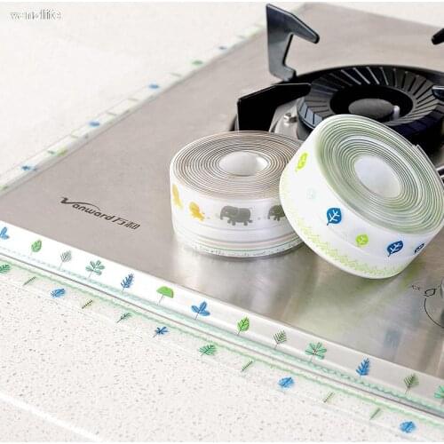 Vanzlife Transparent waterproof paste printing toilet hearth kitchen sink welt seam stick wall sticker Gap mouldproof stick