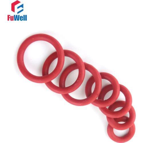 10pcs Red Silicon Rubber O-rings Seals 5mm Thickness 75/80/85/90/95/100/105/110/115/120/125mm OD O Rings Seals Gasket Washer