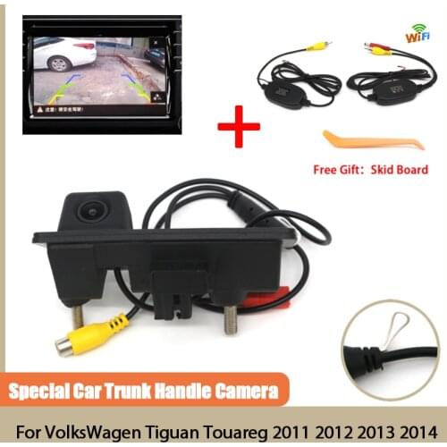Car Trunk Handle Camera Full HD Night Vision rear view camera backup camera For VolksWagen Tiguan Touareg 2011 2012 2013 2014