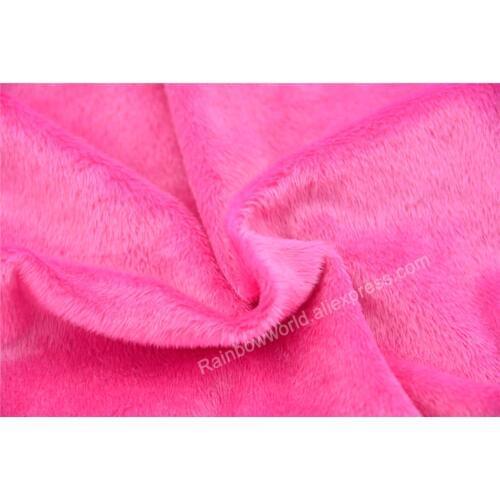 168# rose Super soft velvet fabric microfiber Fleece velboa hair height 2-3mm for DIY stuffed toy blanket pillows(10 pieces)
