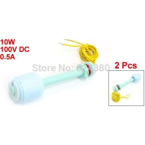 2 Pcs / Lots x ZP8510 Fish Tank Pool Liquid Water Level Sensor Vertical P.P PP Float Switch Blue