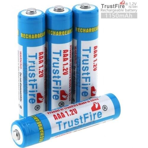 2pack/lot TrustFire AAA 1.2V 1150mAh Ni-MH Battery Rechargeable NiMH Batteries with Low Self-discharge+ Battery Storage Box Case