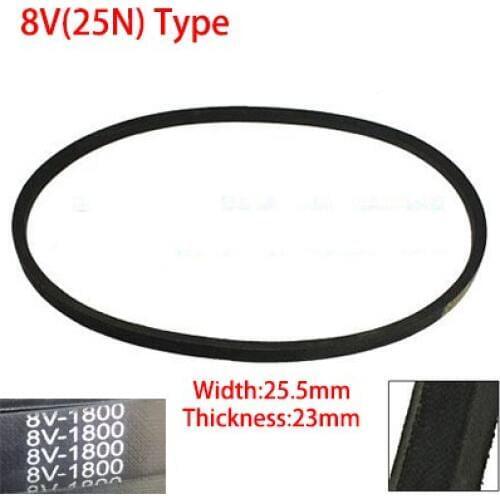 8V/25N 7112 7620 8001 25.5mm Width 23mm Thickness Rubber Cogged Groove Drive Transmission Band Wedge Wrapped Vee V Timing Belt