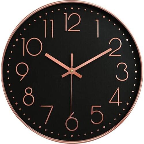 New Large Digital Wall Clock for Living Room/Bedroom Decor Round Modern Atomic Mute Wall Clock 12Inch
