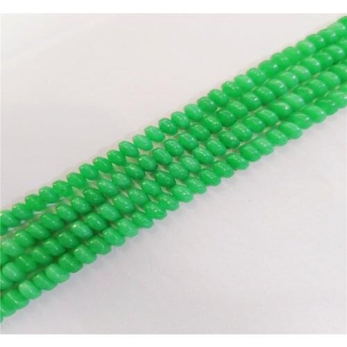 1 Strand 4x6mm Green Malay Jade Abacus Loose Beads DIY Fashion Jeawelry Making Accessories Unisex Special Gift 15.5"