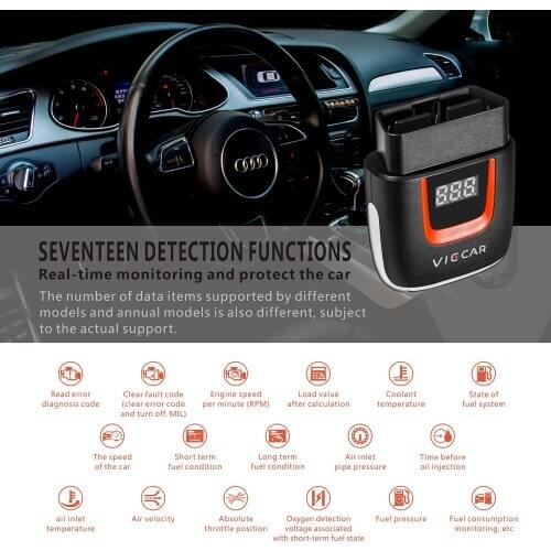 Original Viecar ELM327 V2.2 PIC18F25K80 ELM 327 OBD2 WIFI/Bluetooth/USB Scanner Code Reader OBD 2 OBD2 Car Diagnostic Auto Tool