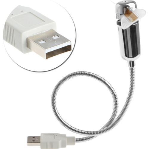 DIY Flexible Gooseneck Aprogrammable Fans USB LED MINI RGB Programmable Fan 4XFB