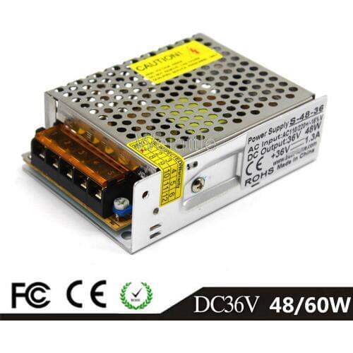 DC36V 48W 60W LED Light Belt Driver Switching Power Supply 110/220VAC Constant Voltage Transformer Monitoring CCTV CNC
