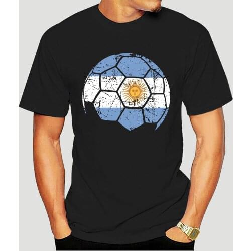 Argentina Soccers Footballs T-Shirt Summer Clever High Quality Short Sleeve T Shirt For Men Designer Pattern Pop Top Tee 3259X