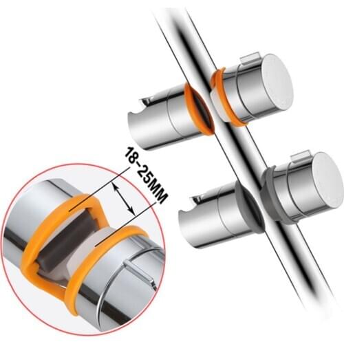 19-25mm Chrome Plated Head Slider Holder Adjustable Bathroom Supplies Part