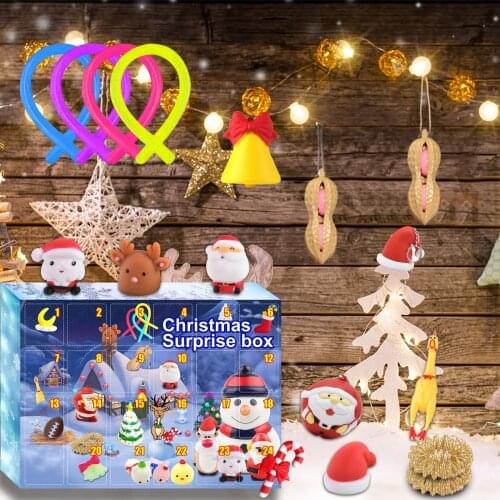 Advent Calendar 2021 - 24 Days Of Surprises Fidget Toys Bulk Christmas Holiday Countdown Advent Calendars With 24 Little Doors