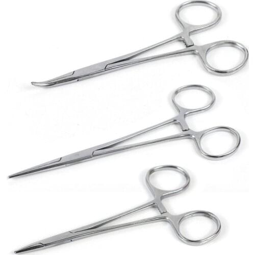 Medical Thickened Stainless Steel Hemostatic Forceps Surgical Suture Needle Holder Small Elbow Multifunctional Pet Hair Removal
