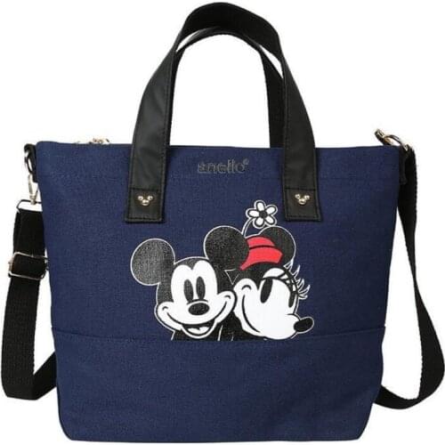 Fashion Disney Girls Bag Childrens Mickey Minnie Mouse Canvas Bag Baby Cartoon Handbag Boy Girls Pupils Shoulder Bag