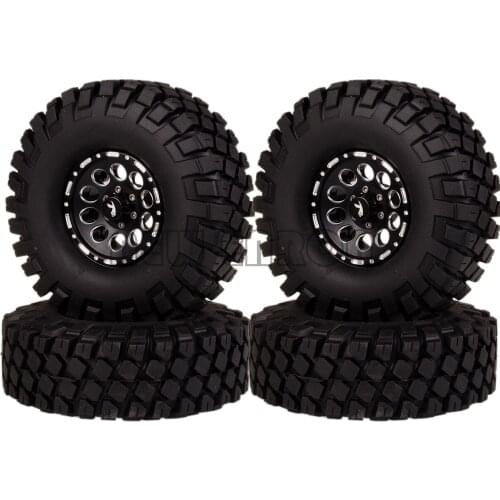 NEW ENRON 1.9 Inch Aluminum Beadlock Wheel Rim & 112mm Tyre Tires 4Pcs for RC Rock Crawler Tamiya CC01 RC4WD TF2 D90 D110 TRX-4