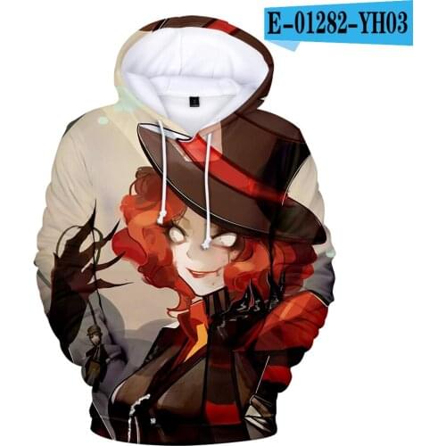 New 3D Game Hoodies The fifth Novelty Men Women Spring Autumn Sweatshirts Asymmetrical Battle Arena Hoodies Identity V Pullovers
