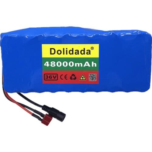 New 36V battery 10S4P 48Ah battery pack 500W high power battery 42V48000mAh Ebike electric bike BMS