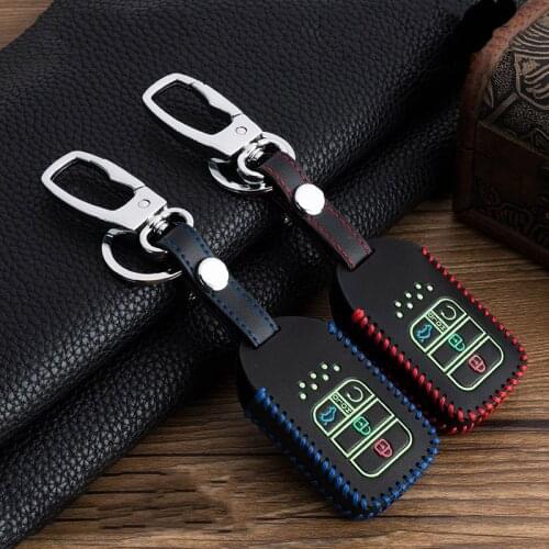 New Leather Cover keychain Car Key Case For Honda Civic City Vezel Accord HR-V CRV Polit Jazz Jade Crider Odyssey Key Protector