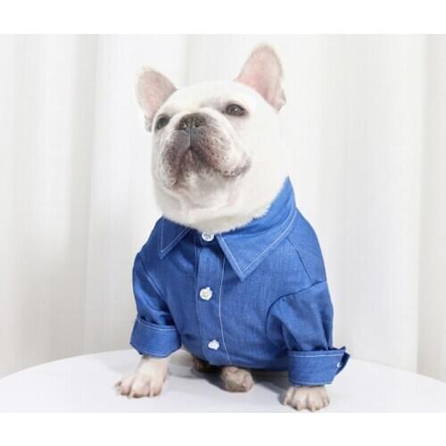 Spring Autumn Dog Clothes Shirt Poodle Bichon Schnauzer Pug French Bulldog Clothing Welsh Corgi Costume Coat Outfit Dropshipping