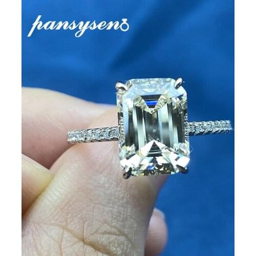 Кольца с фианитами для женщин PANSYSEN China At AliExpress