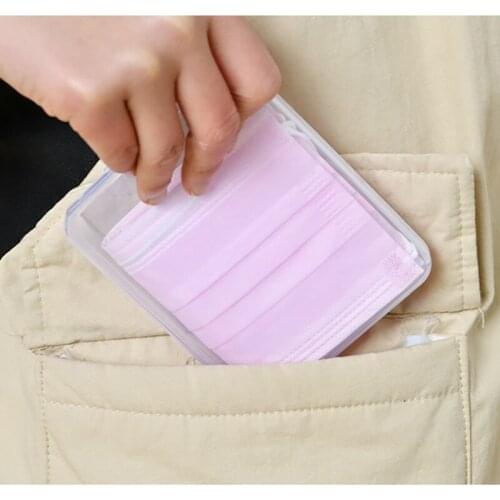 Dustproof Face Mask Storage Box Disposable Cloth Mask Organizer Holder Mask Transparent Storage Case