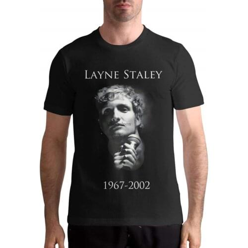 Layne Staley Shirt Mens Classic Short Sleeve Tees Shirts Tops
