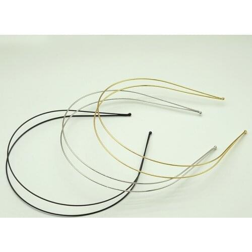 10PCS 1.2mm Silver Double Metal Headbands DIY wire Hairbands with round ends at Nickle free Lead free,hair hoops for womens girl