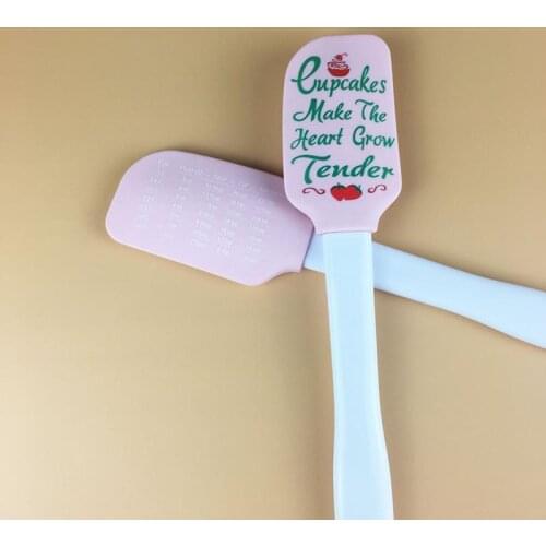 Silicone Spatula Cartoon Letter Pattern Cake Spatula Plastic Handle Non-stick Cake Spatula Icing Spatula Baking Spatula Coxeer