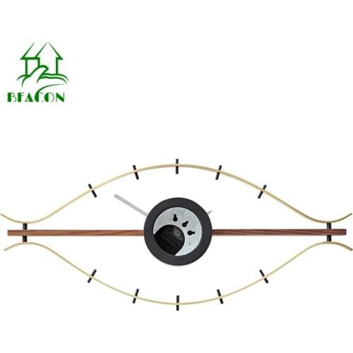 Modern Design Large Wall Clock Metal Creative Eye Clock Nordic Wooden Living Room Bedroom Home Decor Wall Watch Wall Clocks