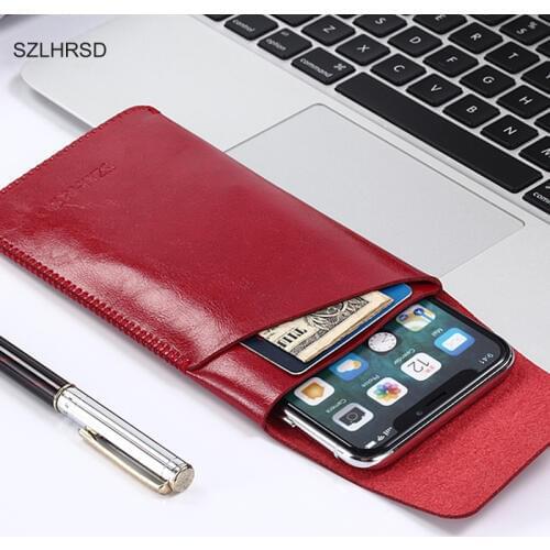 For Honor Play 8A View 20 super slim sleeve pouch cover microfiber stitch case Blackview Max 1 BV5500 Phone bag Doogee S90