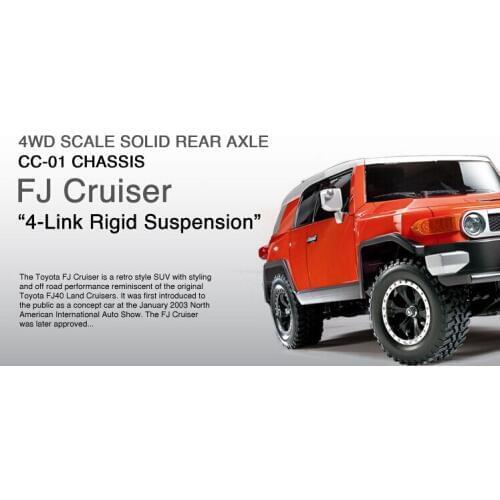 Tamiya 58588 Toyota FJ CRUISER CC-01 CHASSIS 1/10 Assembly Kit clear body