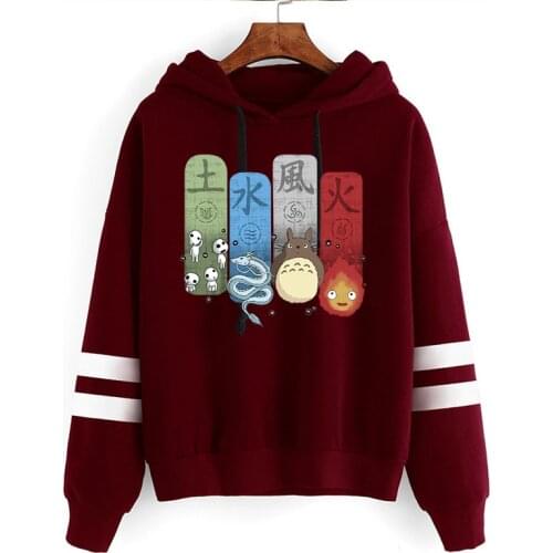 Totoro Cute Anime Hoodies Funny Cartoon Female Women Graphic Ullzang Kawaii Hoody Sweatshirt Spirited Away Hoodie Studio Ghibli