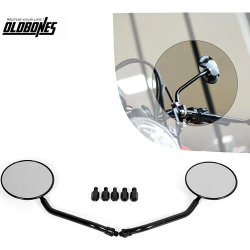 Universal Motorcycle Rounded Side Back View Mirror Motorbike e-bike Scooter For Ducati Scrambler
