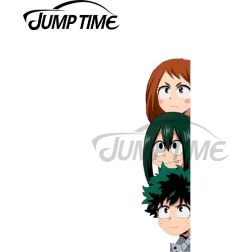 Jump Time 13 x 3.4cm For My Hero Academia Sneaky Vinyl JDM Bumper Trunk Truck Graphics Waterproof Anime Fine Decal Accessories