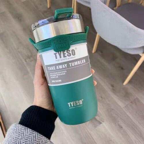 Large-capacity Thermos Mug For Male And Female Students Portable Coffee Cup Stainless Steel Car Mug With Portable Rope