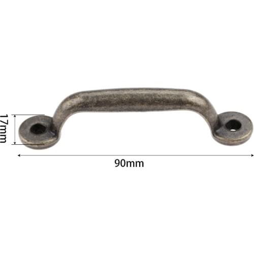 1Pc Antique Furniture Drawer Door Handle and Knobs Vintage Wooden Box Cabinet Cupboard Kitchen Pull Handle 90*17mm