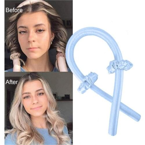 1Pcs Heatless Curling Rod Reusable Easy-Cleaning Soft Lazy Curler Easy-Using DIY Hair Styling Tools for Daily Use