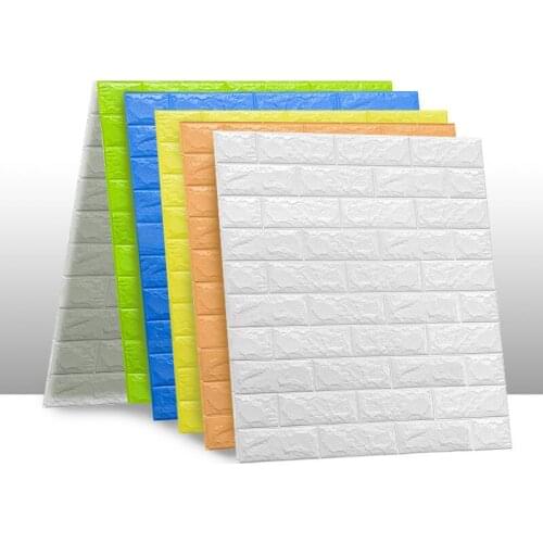10pcs 3D Wallpaper Brick Wall Stickers Home Decor Foam Wall Covering Wall Sticker For Living Room DIY Background Decoration