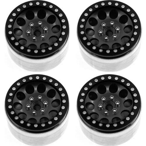 4Pcs Metal 2.2 Beadlock 10-Spoke Wheel Hub Rim for 1/10 RC Crawler Car Axial SCX10 RR10 Wraith 90048 Traxxas TRX4