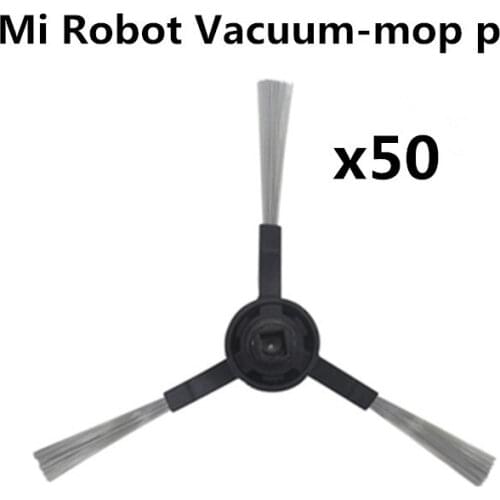 50pcs Washable Accessories Side bursh black For Mi Robot Vacuum-mop pro STYTJ02YM Robot Vacuum Cleaner Parts Kits
