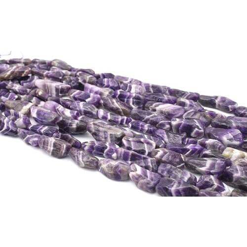 13X25mm AA Natural Faceted Amethyst irregular shape Stone Beads For DIY necklace bracelet jewelry make 15 "free delivery