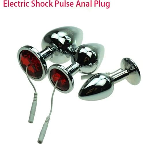 Estim Male Anal Plug Electro Butt Plug Prostate Massage Electric Stimulate Sex Toys for Women Vaginal Electric Shock