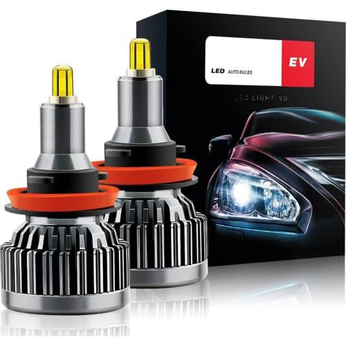 LED Headlights H1 H7 H11 9005 9006 9012 V9 Car Headlamp Bulbs 18000LM 6000K Super Bright Car Light Waterproof
