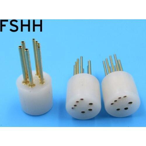 White 7 pin laser diode test socket / infrared LED test socket
